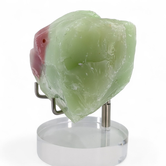 Jadeite Pink Swirl Art Glass Cullet Slag Glass #5XL237 - Picture 4 of 6